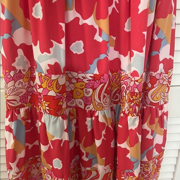 Floral Red Dress - Picture 3 of 4